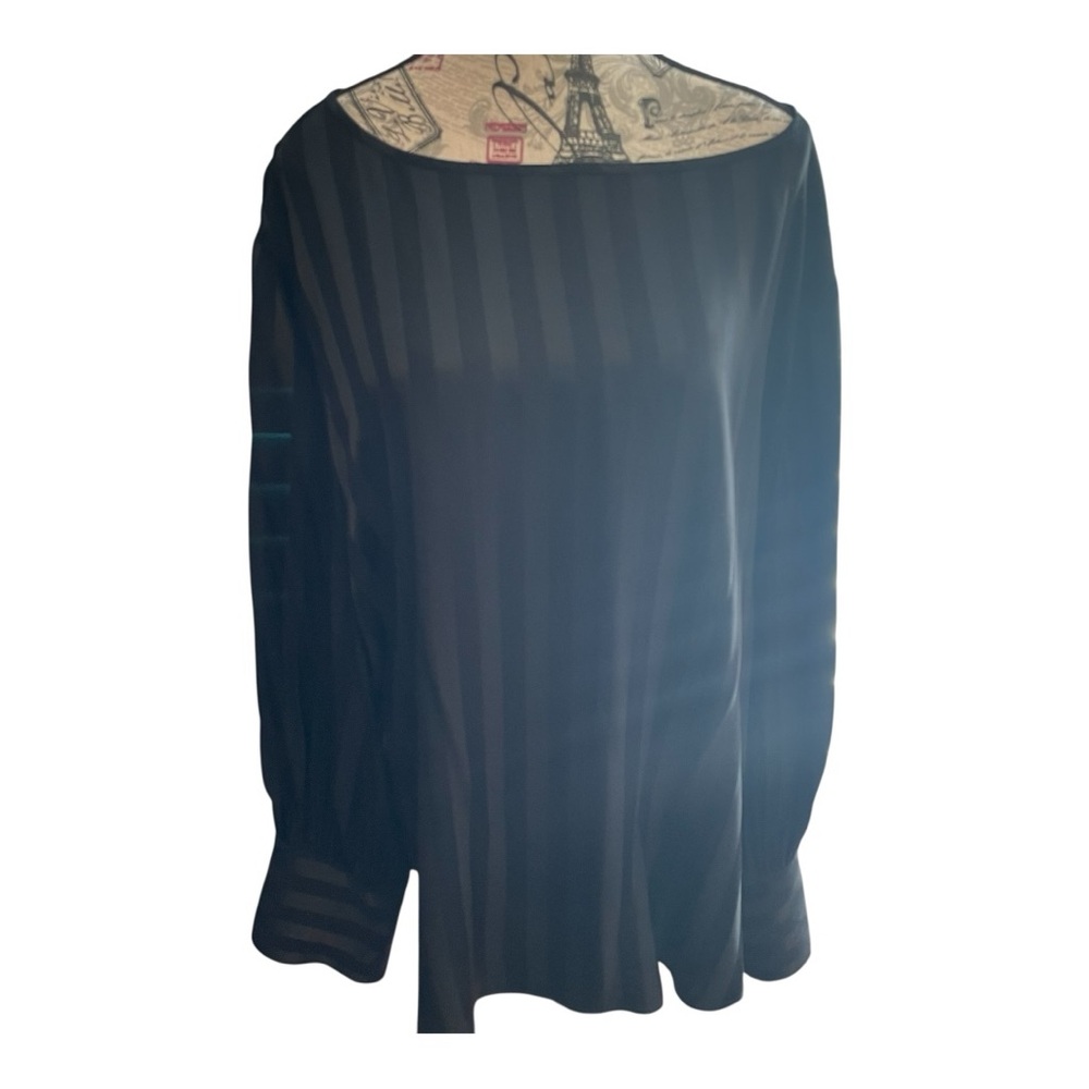Chico's Black Label Striped Blouse - Picture 2 of 7